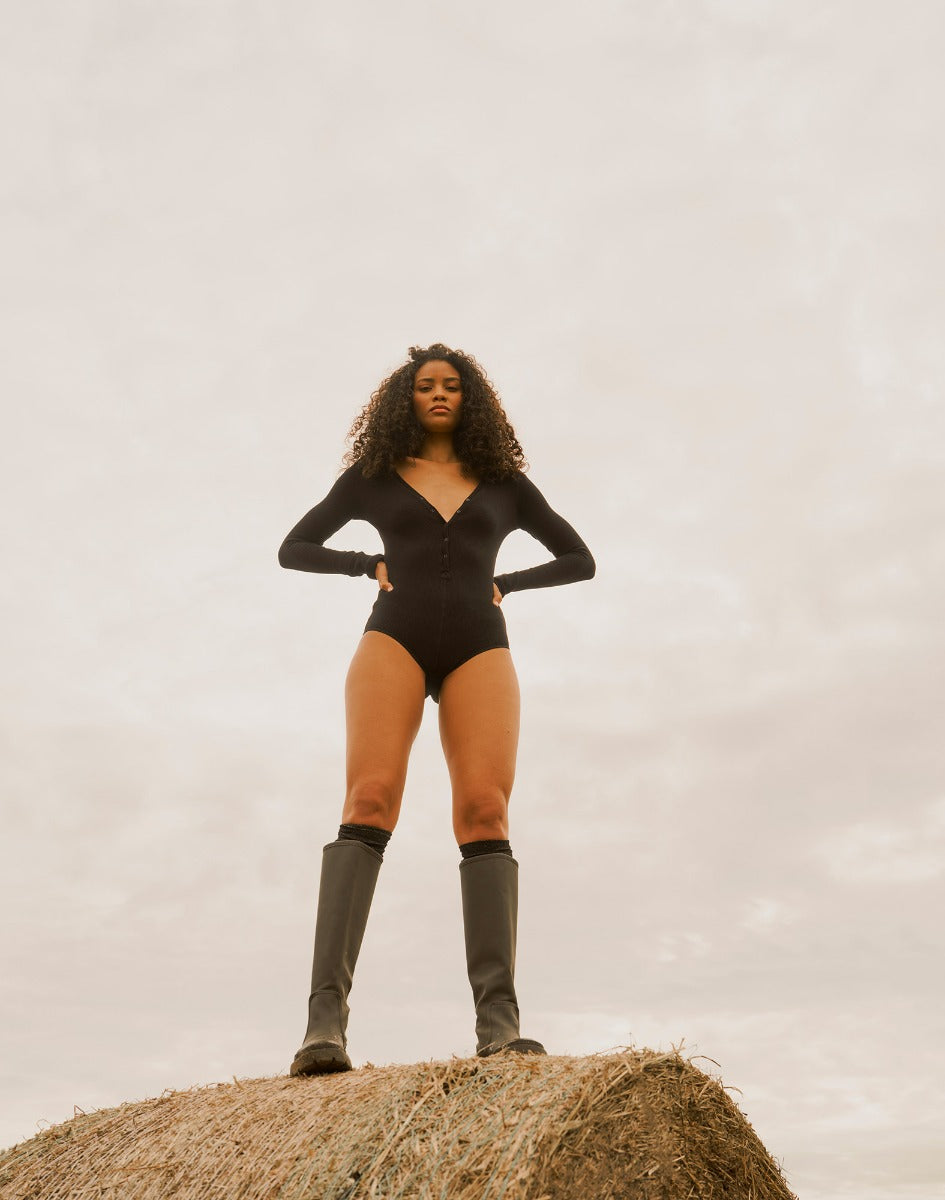 BODY MANCHES LONGUES BLACK